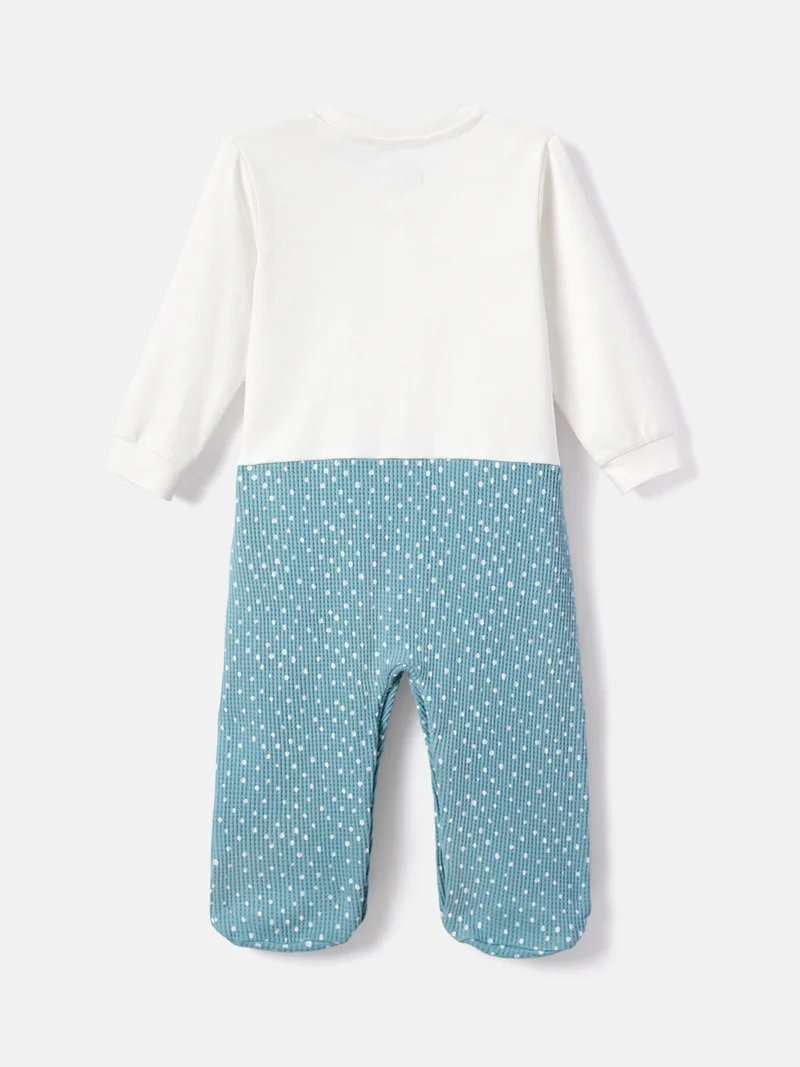 Nautinati  Baby Girls' Cotton All-over Polka Printed Sleepsuit with Snap Buttons for Women | Best Price UAE